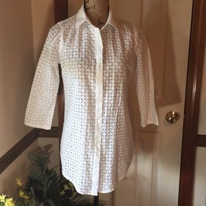 Isaac Mizrahi Live White Beach Coverup